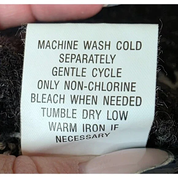 Trash Nouveau Shawl Collar Pullover Sweater — Black & Gray Aztec Knit — XL 2000s - Picture 10 of 11